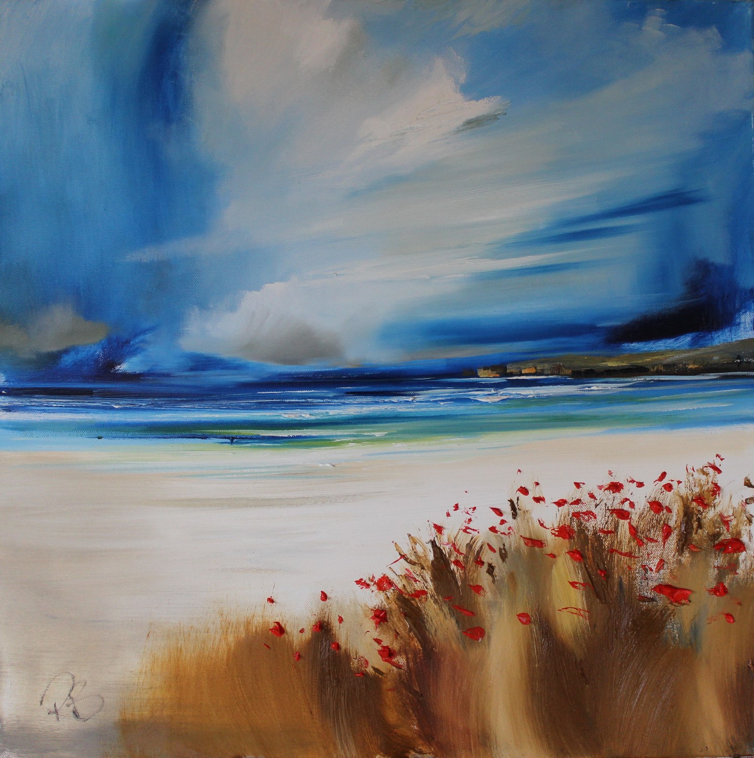 'Fresh Weather and Poppies by the Sea ' by artist Rosanne Barr